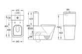 Black Wall Faced Toilet Suite